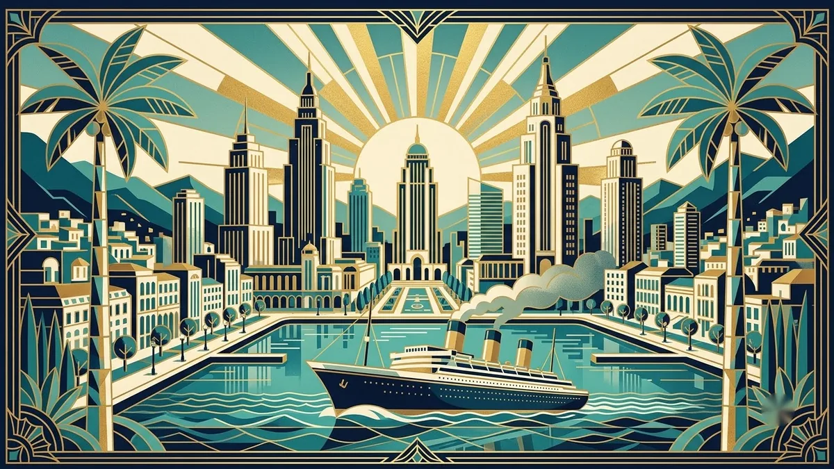 Example result: Art Deco travel poster
