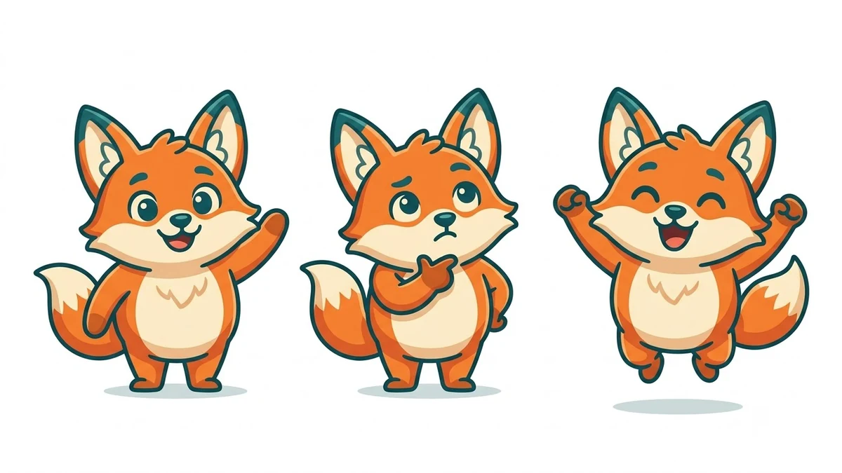 Example result: Friendly brand mascot character