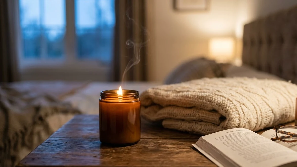 Example result: Cosy candle lifestyle photo
