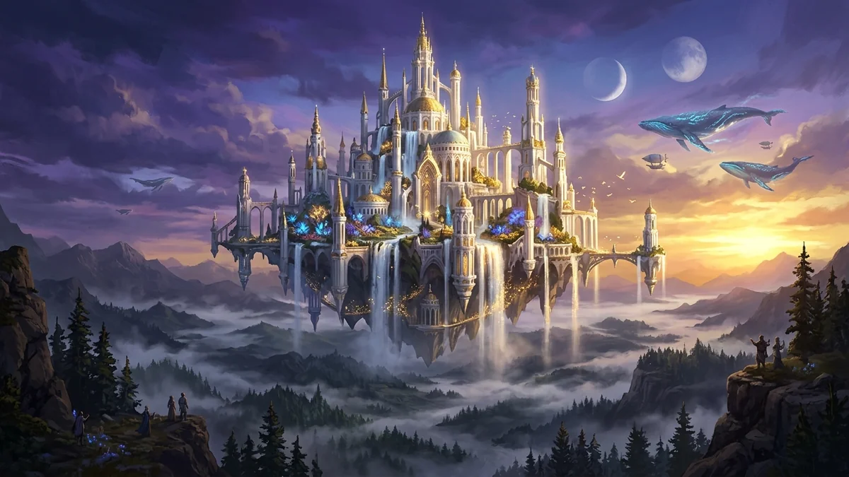 Example result: Fantasy landscape concept art