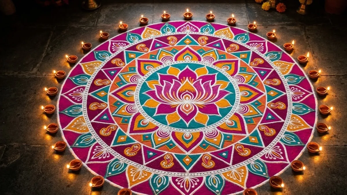 Example result: Geometric rangoli design