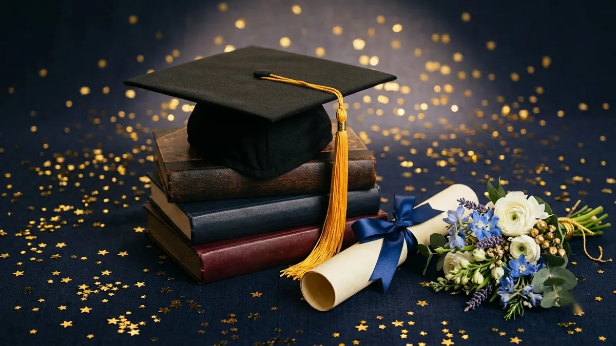 Example result: Graduation announcement card