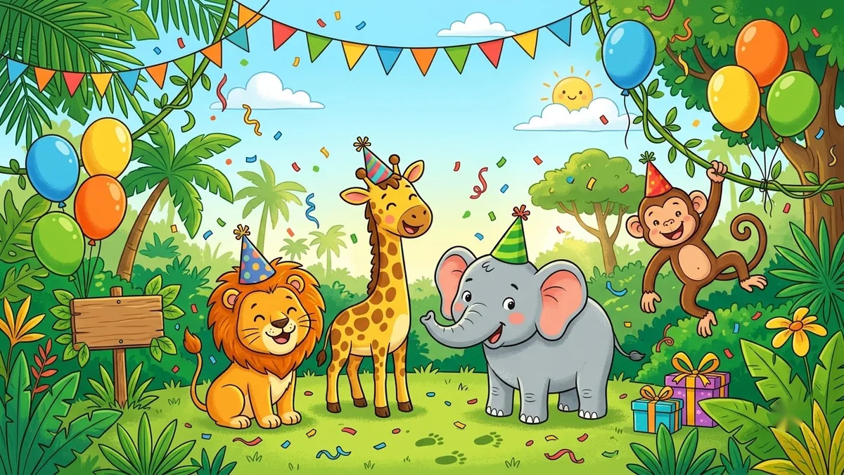 Example result: Kids birthday party poster