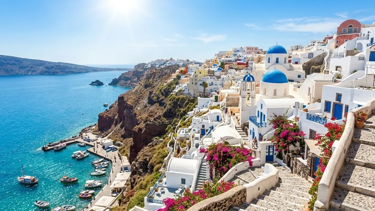 Example result: Mediterranean cliffside village