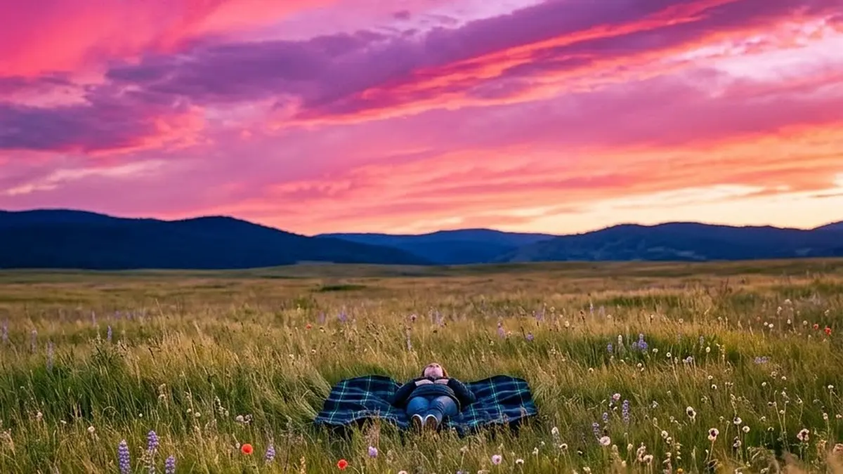 Example result: Pastel dusk meadow