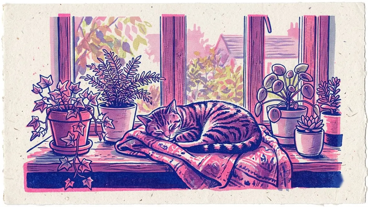 Example result: Risograph print style poster