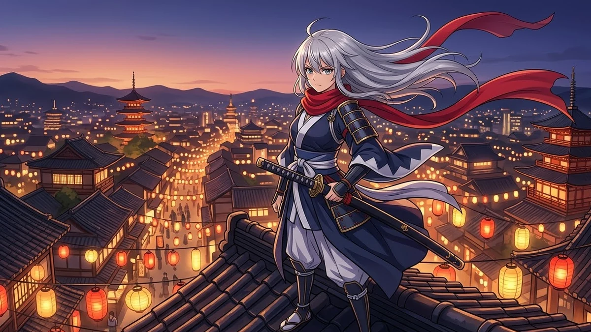 Example result: Anime character illustration