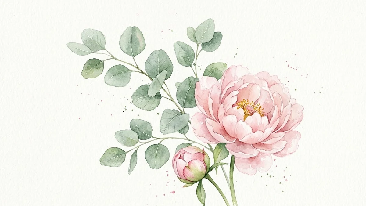 Example result: Watercolour botanical print