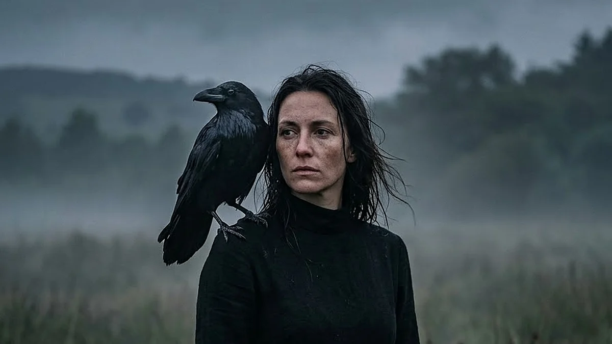 Example result: Dark crow aesthetic portrait