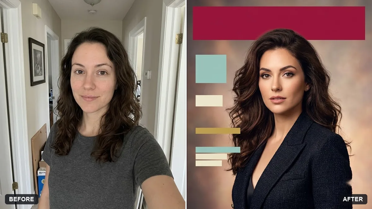 Before and after example: Put yourself on a magazine cover