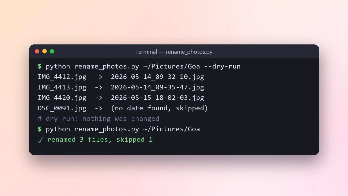 Example result: Build a small command-line tool