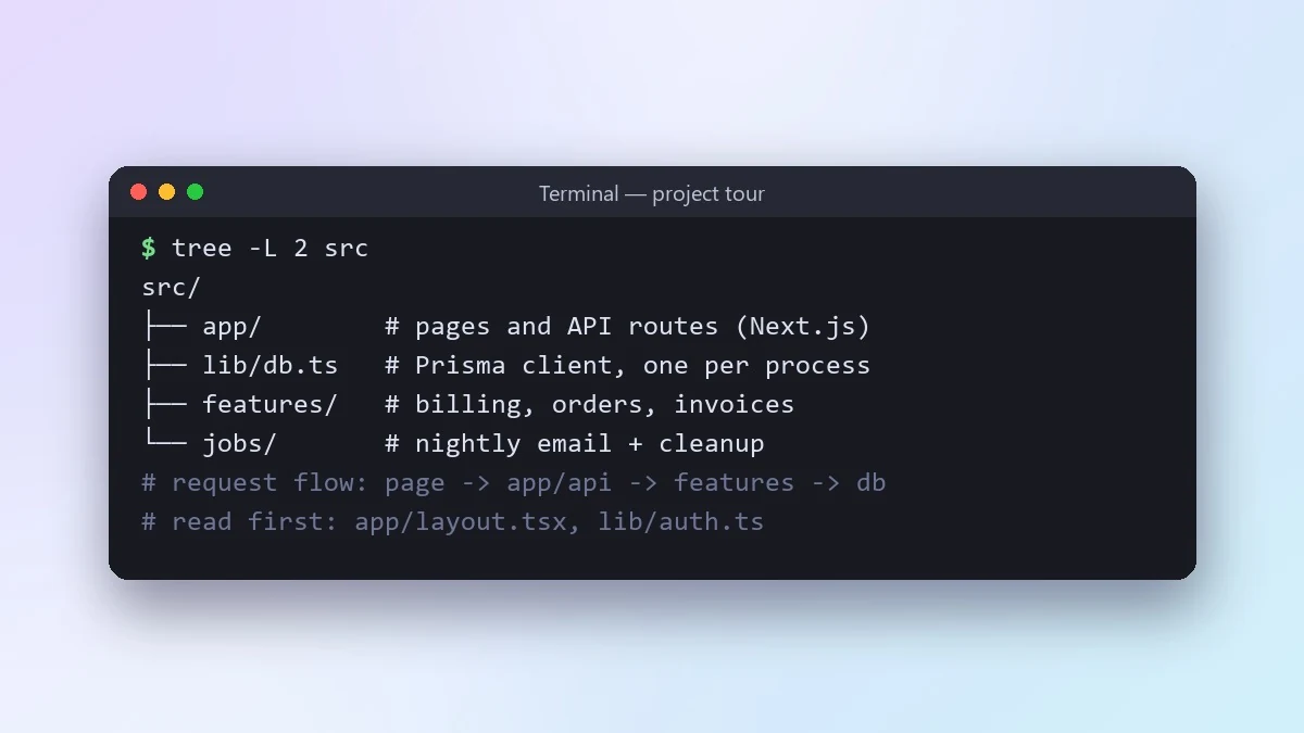 Example result: Understand a new codebase fast