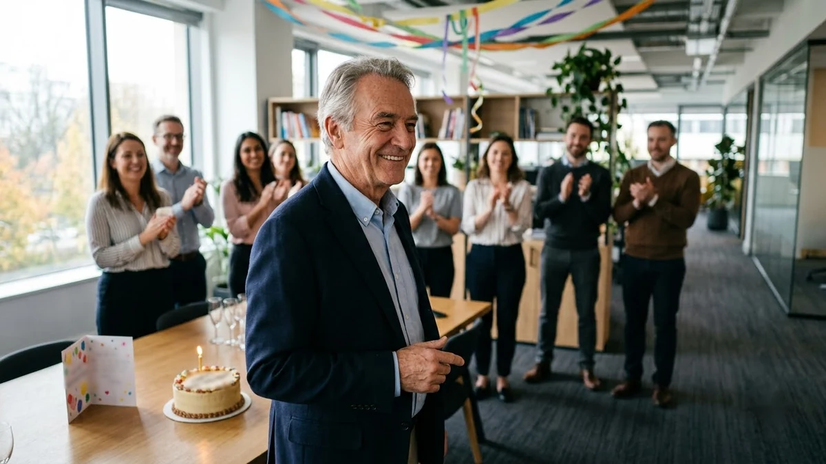 Example result: Write a farewell or retirement speech