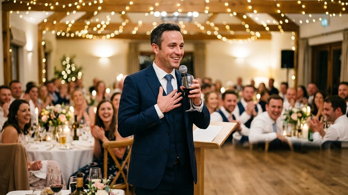 Example result: Write a wedding speech
