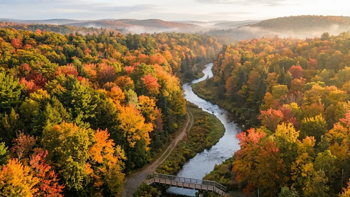 Example result: Autumn forest drone flight