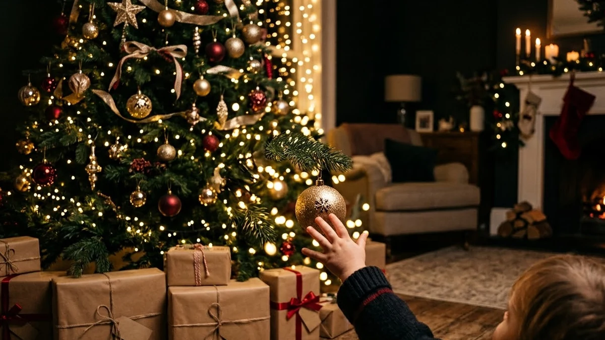 Example result: Christmas tree lights coming on
