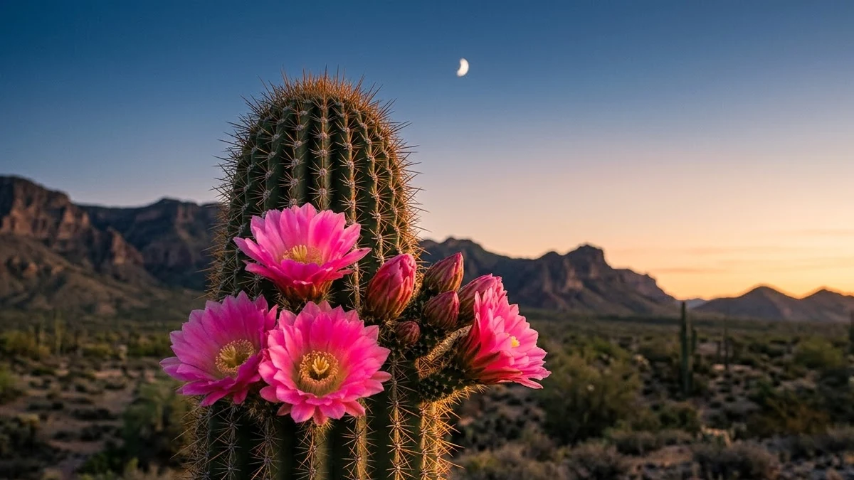 Example result: Desert cactus blooming time-lapse