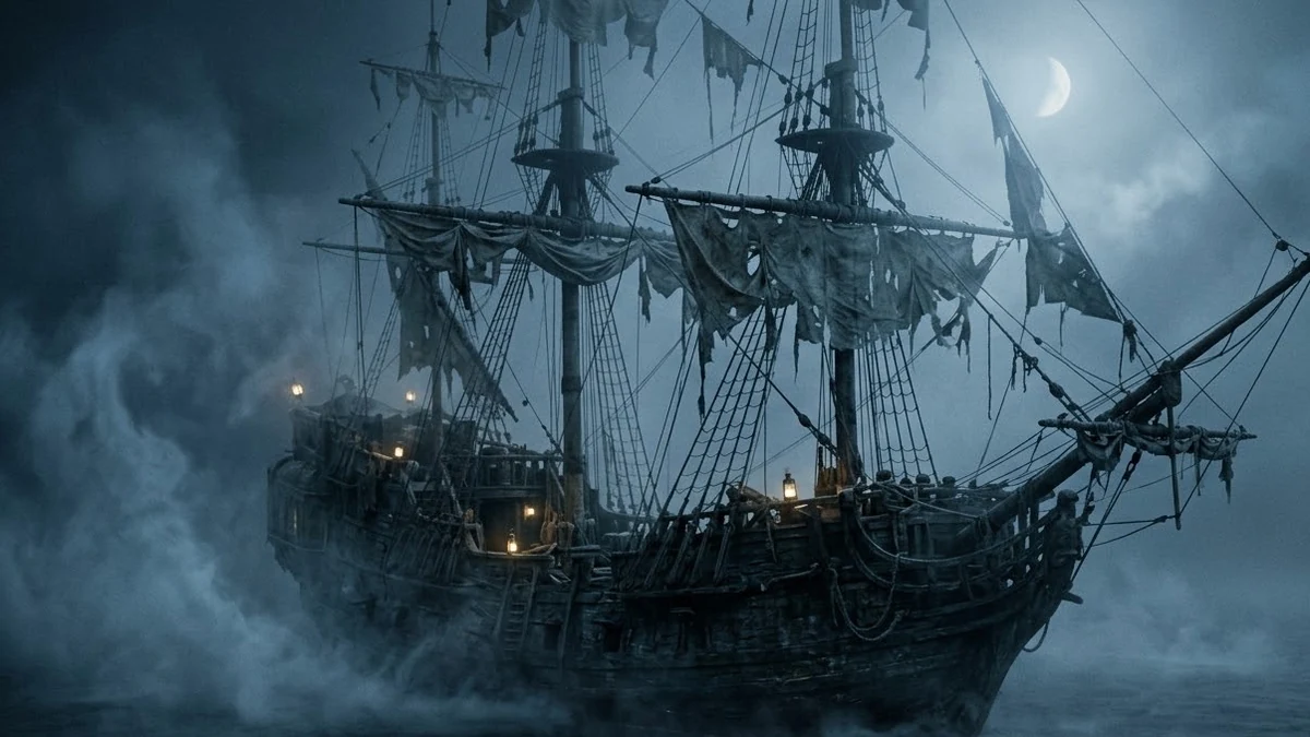 Example result: Ghost ship drifting in fog