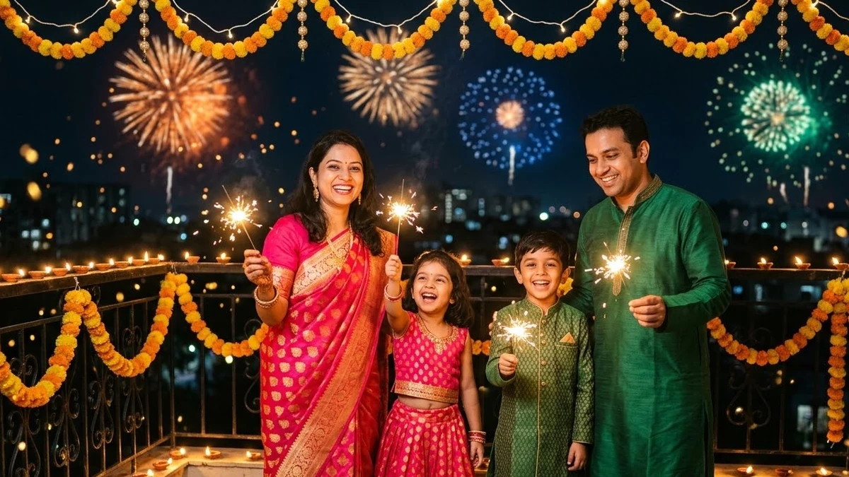 Example result: Animate a Diwali photo with glowing lights