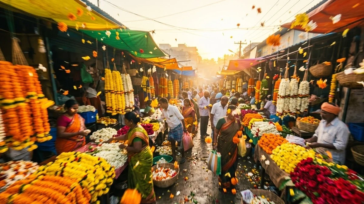 Example result: FPV drone dive through a busy market