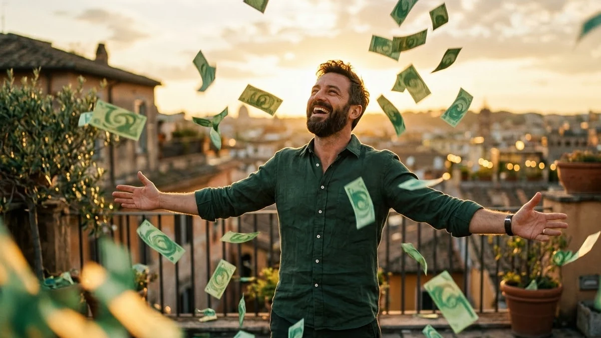 Example result: Money Rain video prompt