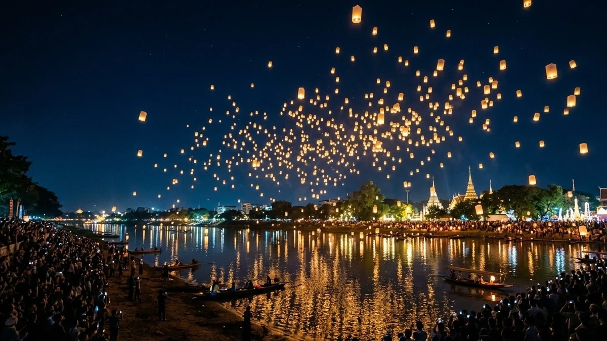 Example result: Lantern festival at night