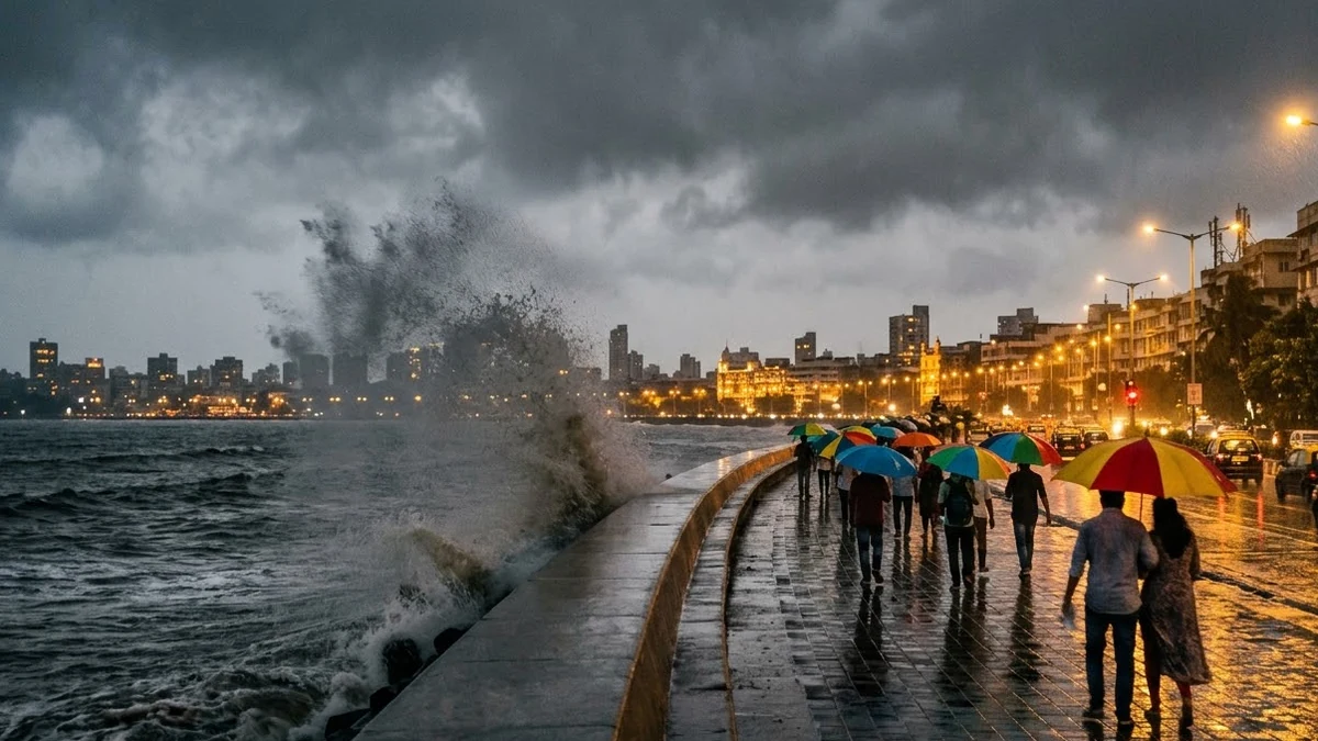 Example result: Mumbai monsoon on Marine Drive
