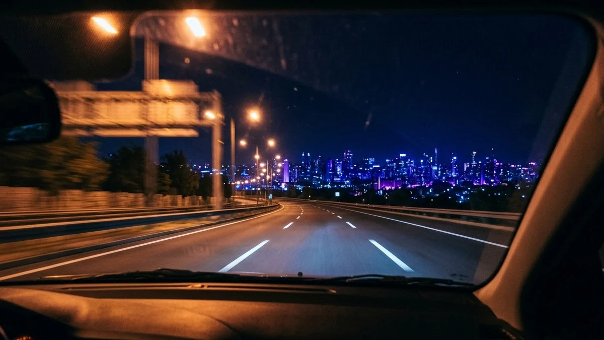 Example result: Night drive on the highway