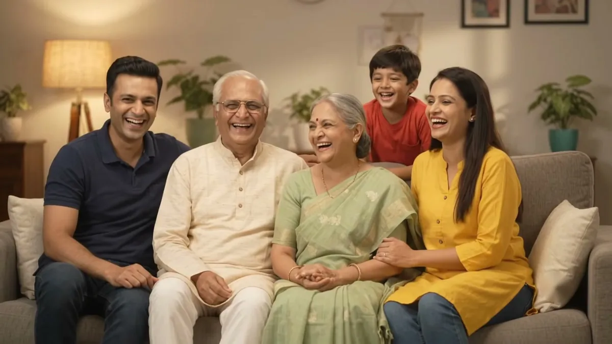 Example result: Family photo with natural laughter