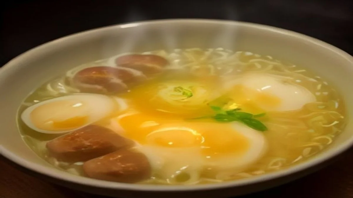 Ramen bowl steam close-up