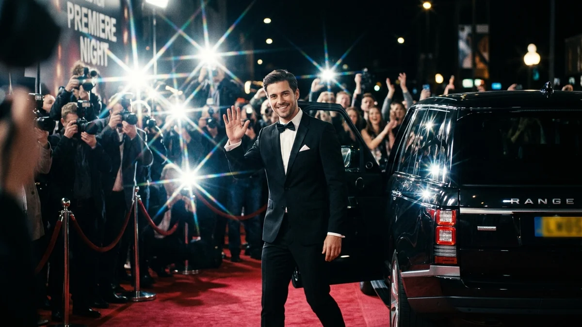 Example result: Red carpet paparazzi entrance