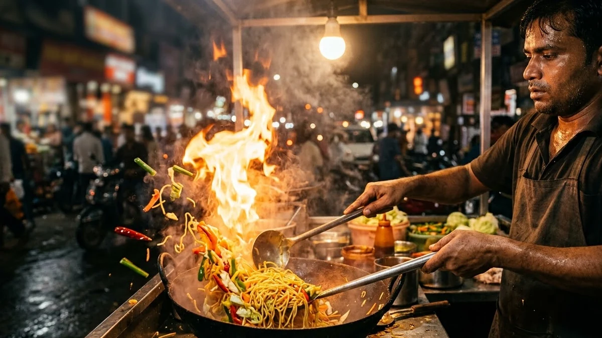 Example result: Street food sizzle with sound