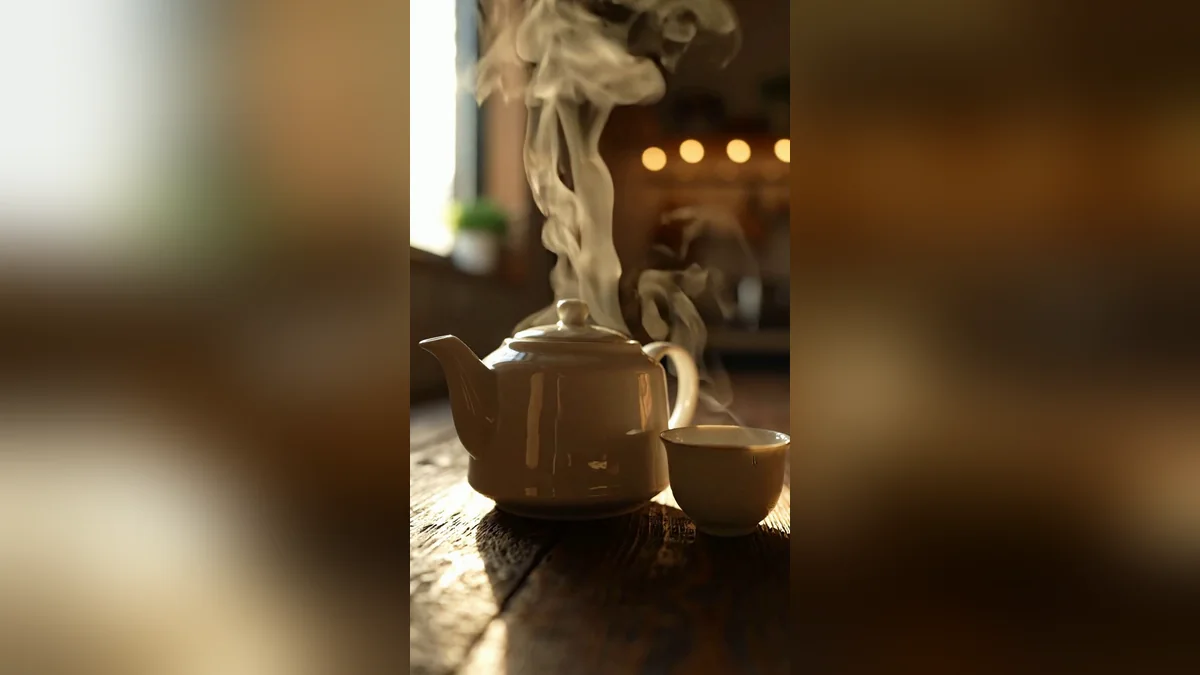 Example result: Orbit shot around a steaming teapot