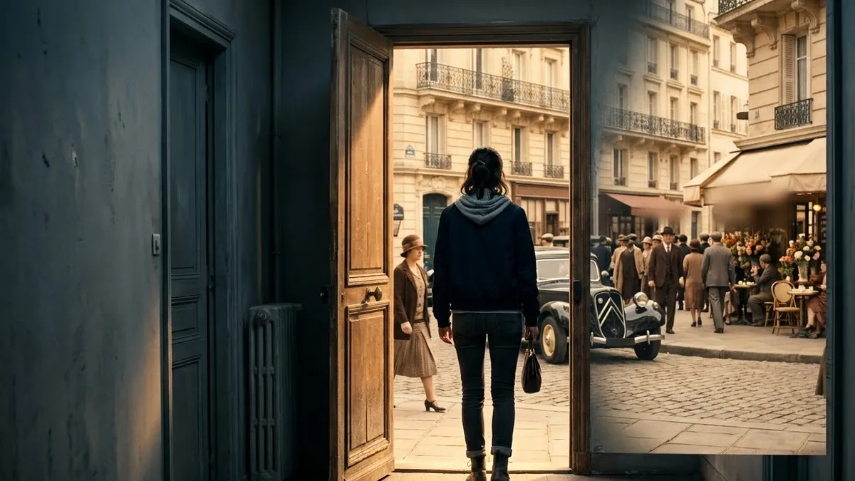 Example result: Time travel through a doorway