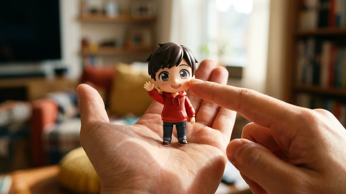 Example result: Tiny chibi me in your hand